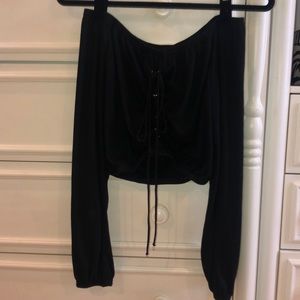 SOLD Long sleeve/Off the shoulder Crop top